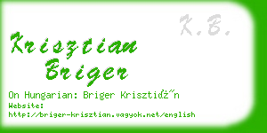 krisztian briger business card